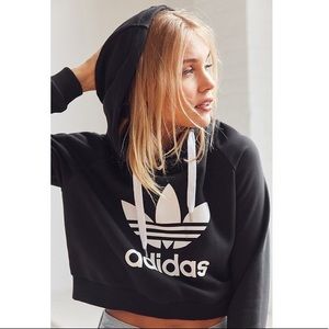 Adidas Originals Trefoil Cropped Hoodie NWT